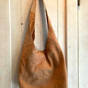 Lucky Brand leather hobo bag, tan/rust in perfect condition
